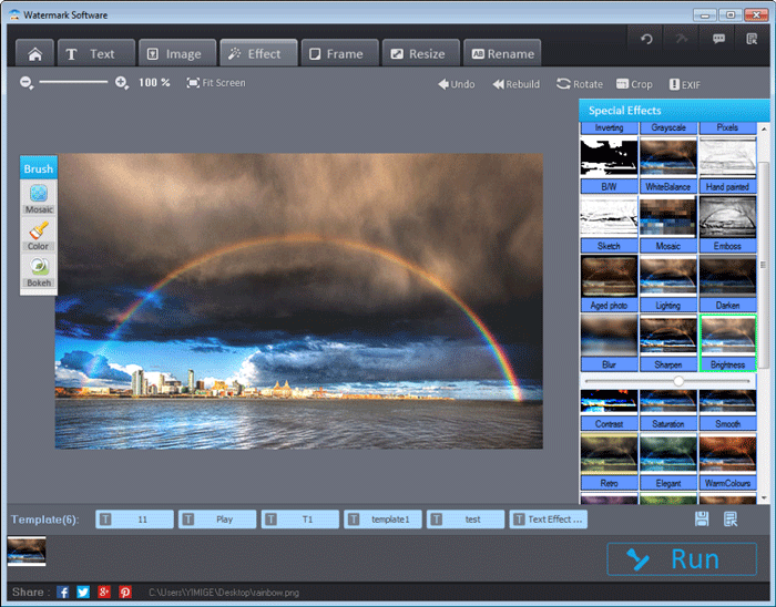 Post processing rainbow photography