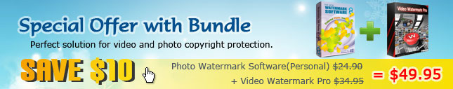 Buy the Photo Watermark + Video Watermark bundle now