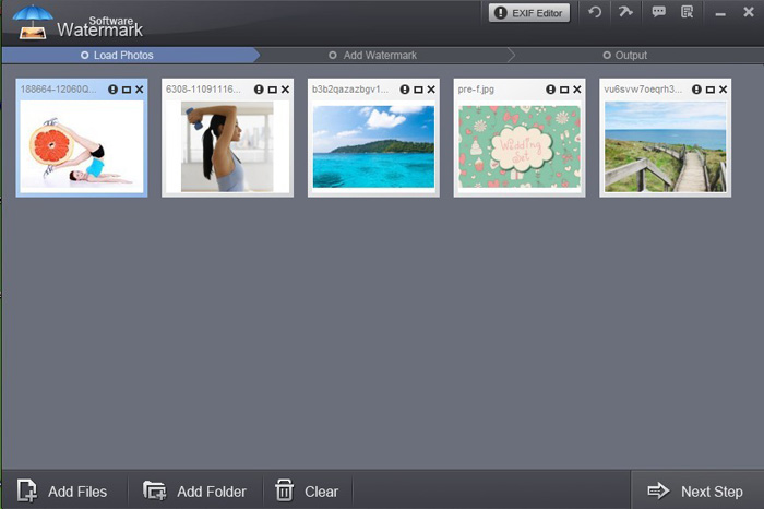 Add multiple photos to Watermark Software