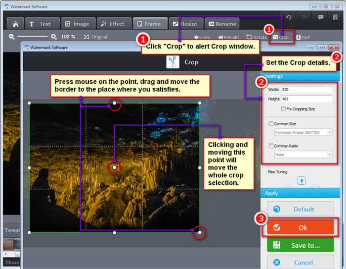 Watermark tutorial - crop pictures