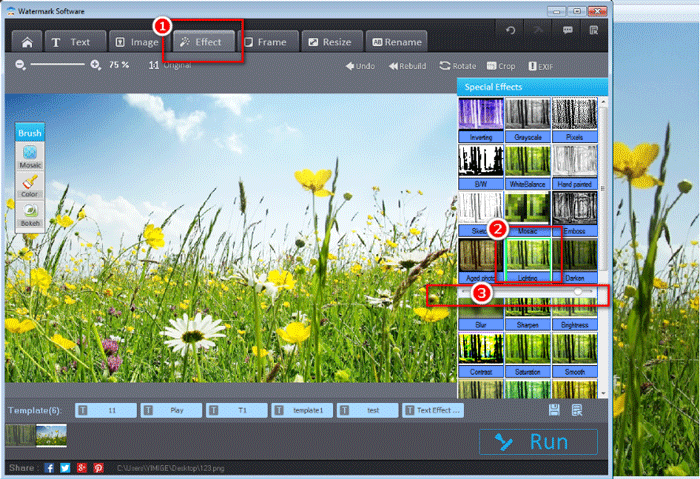 Control the lighting degree in a bokeh image