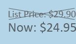 List price $29.90. Now $0