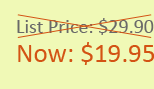 List Price $29.90, Now $0